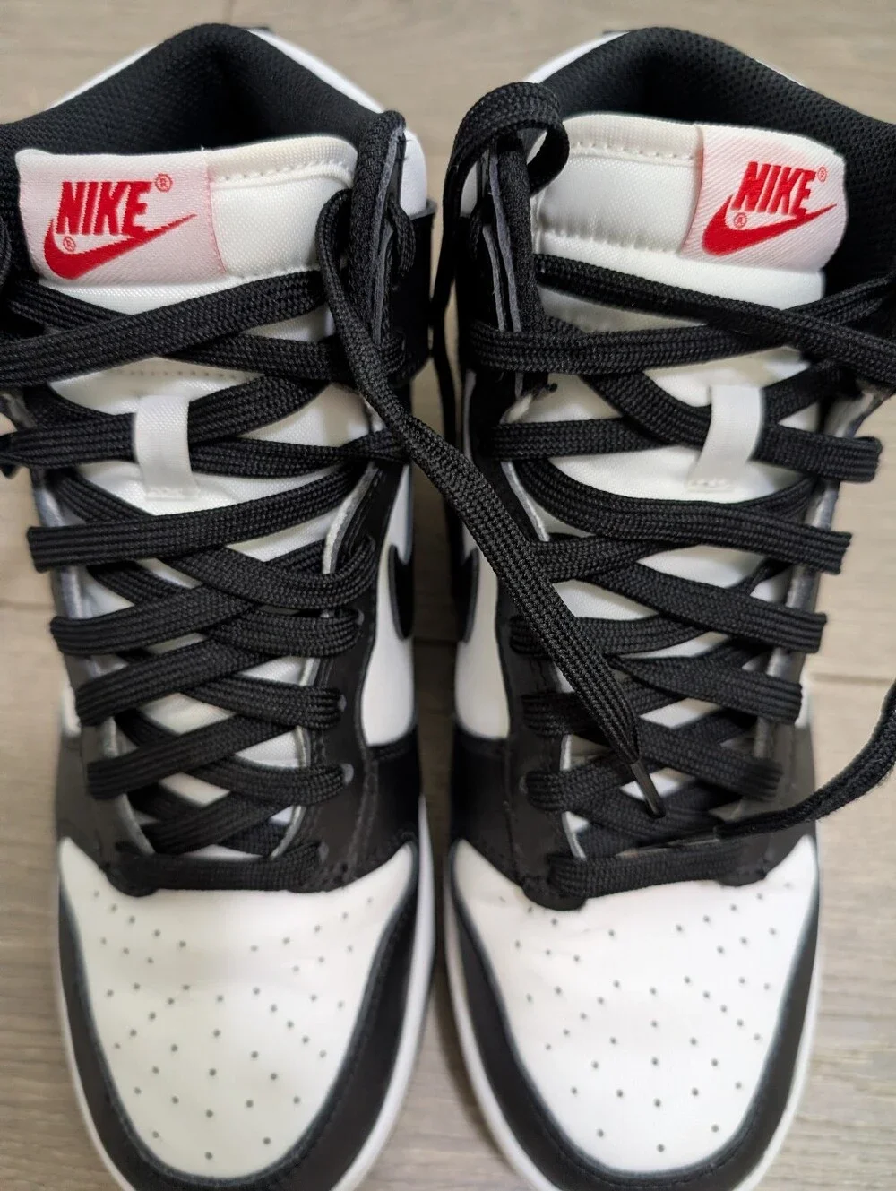 Nike Dunk High-Top Retro Panda Black White Sneakers Women's Size 7• DD1869-103🐼